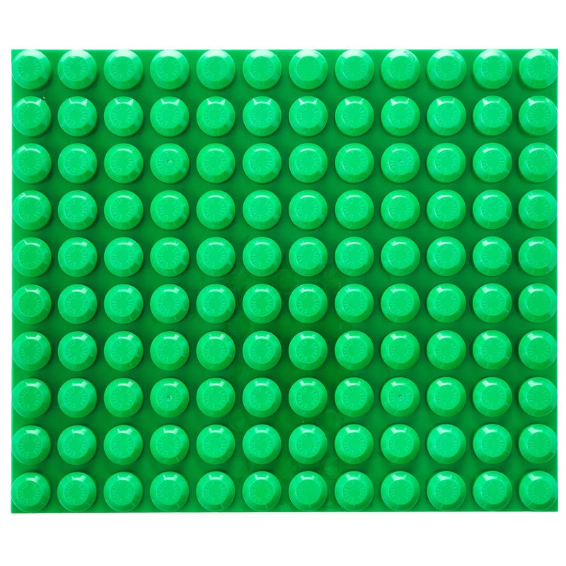 Strictly Briks Mega Toy Building Block Baseplate, Beginner Bricks Stackable Plate, Large Pegs for Toddlers, Compatible with All Major Brands, Kids Easter Gift, Green, 12.5 x 15 inches - Image 1